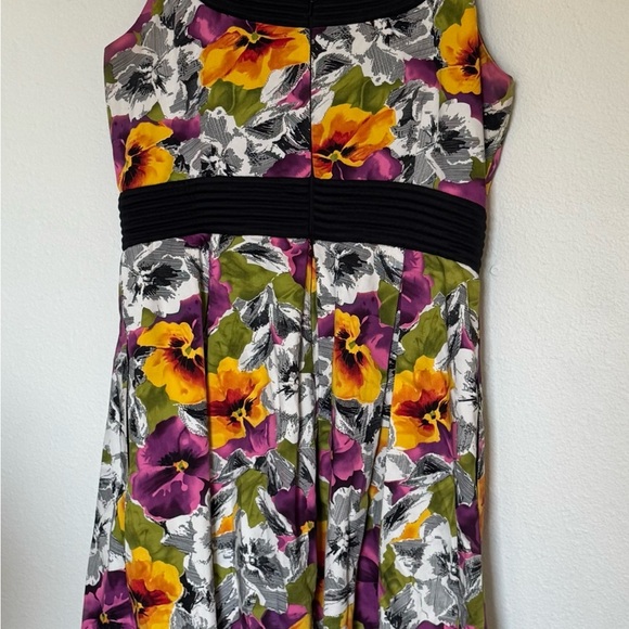 DONNA RICCO floral sleeveless dress size 14 - Picture 5 of 12